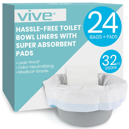 Toilet Bowl Liners 24-pcs SupplyingSeniors.com