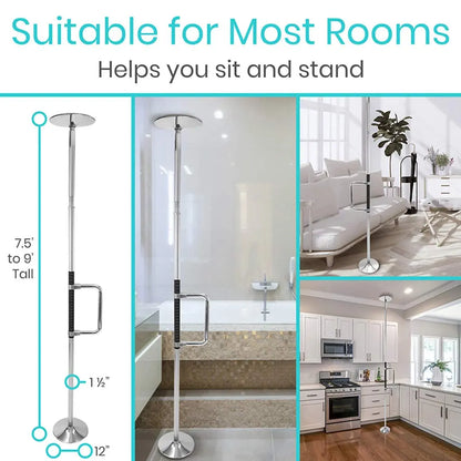 Floor to Ceiling Grab Bar SupplyingSeniors.com