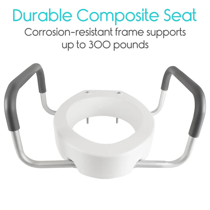Toilet Seat Riser with Arms - SupplyingSeniors.com