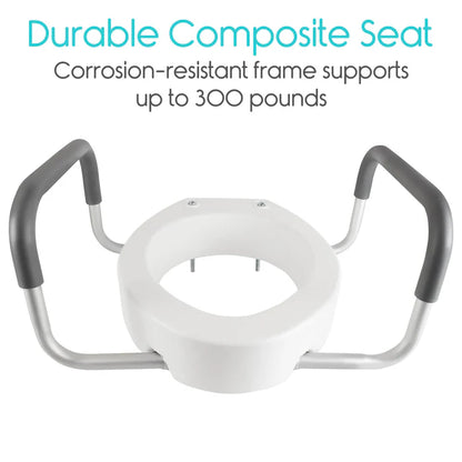 Toilet Seat Riser with Arms - SupplyingSeniors.com